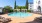 a pool in a courtyard