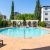 a pool in a courtyard