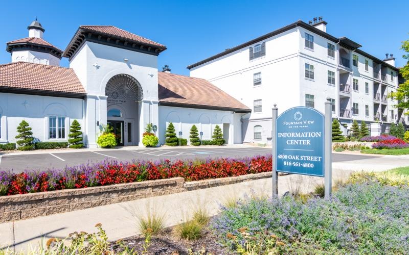 The essence of exceptional living leasing office exterior